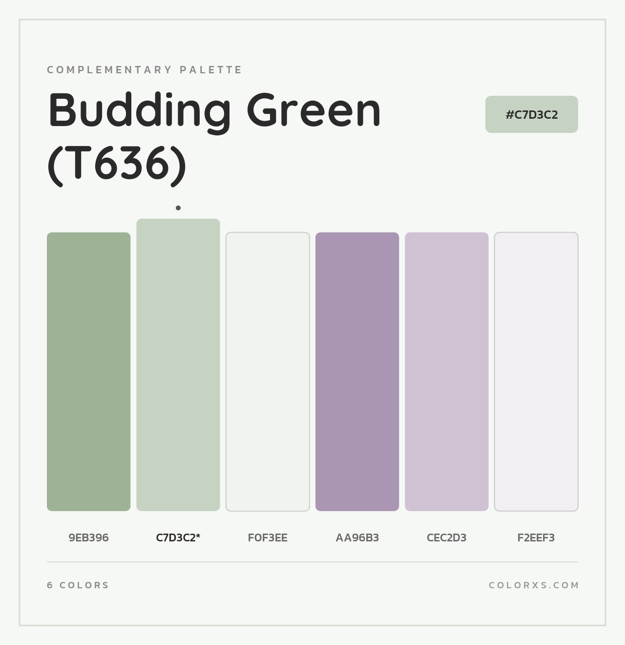 Budding Green (T636) - Complementary Color Palette