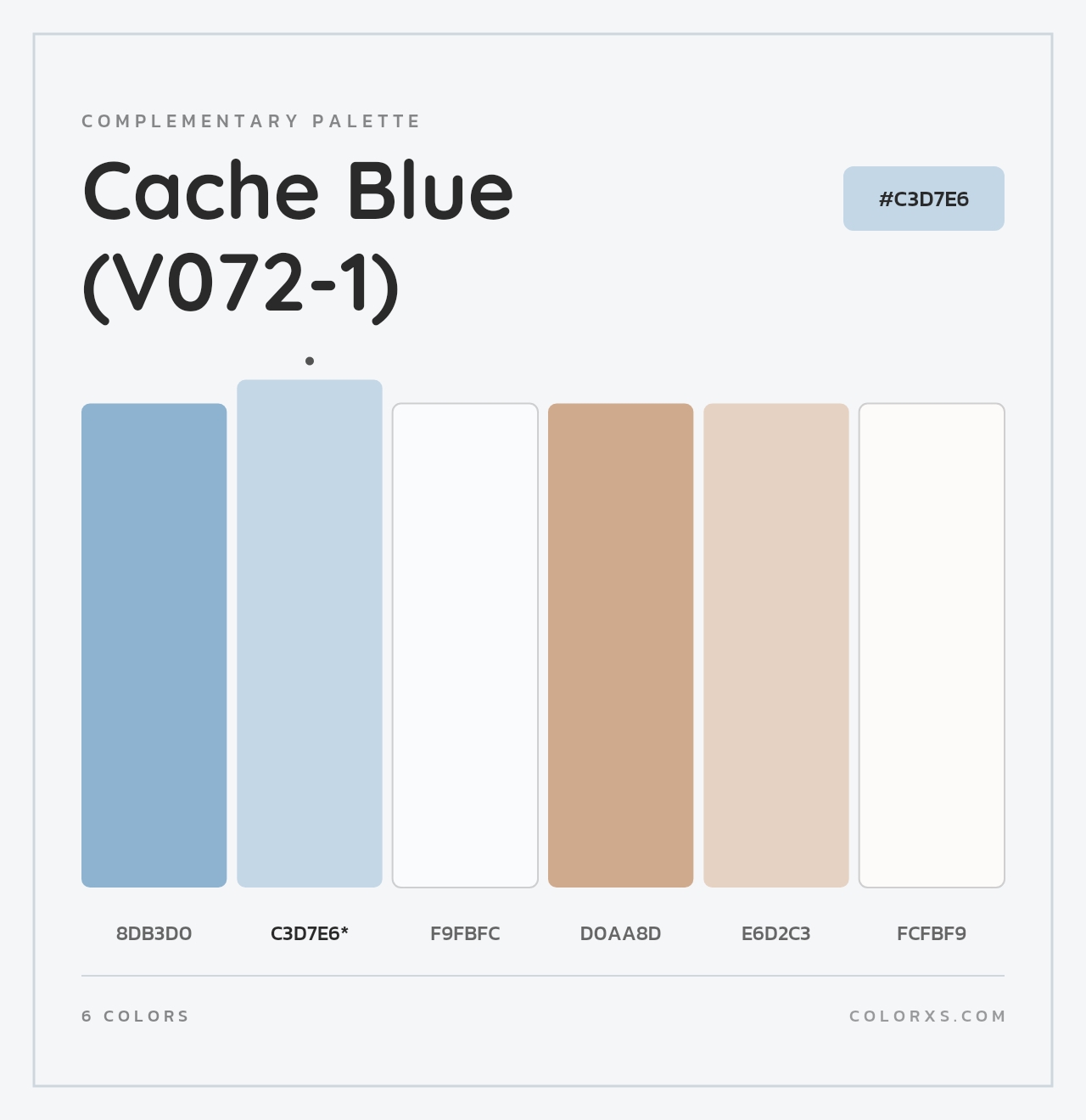 Cache Blue (V072-1) - Complementary Color Palette
