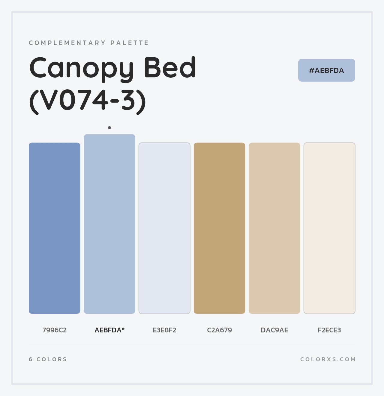 Canopy Bed (V074-3) - Complementary Color Palette