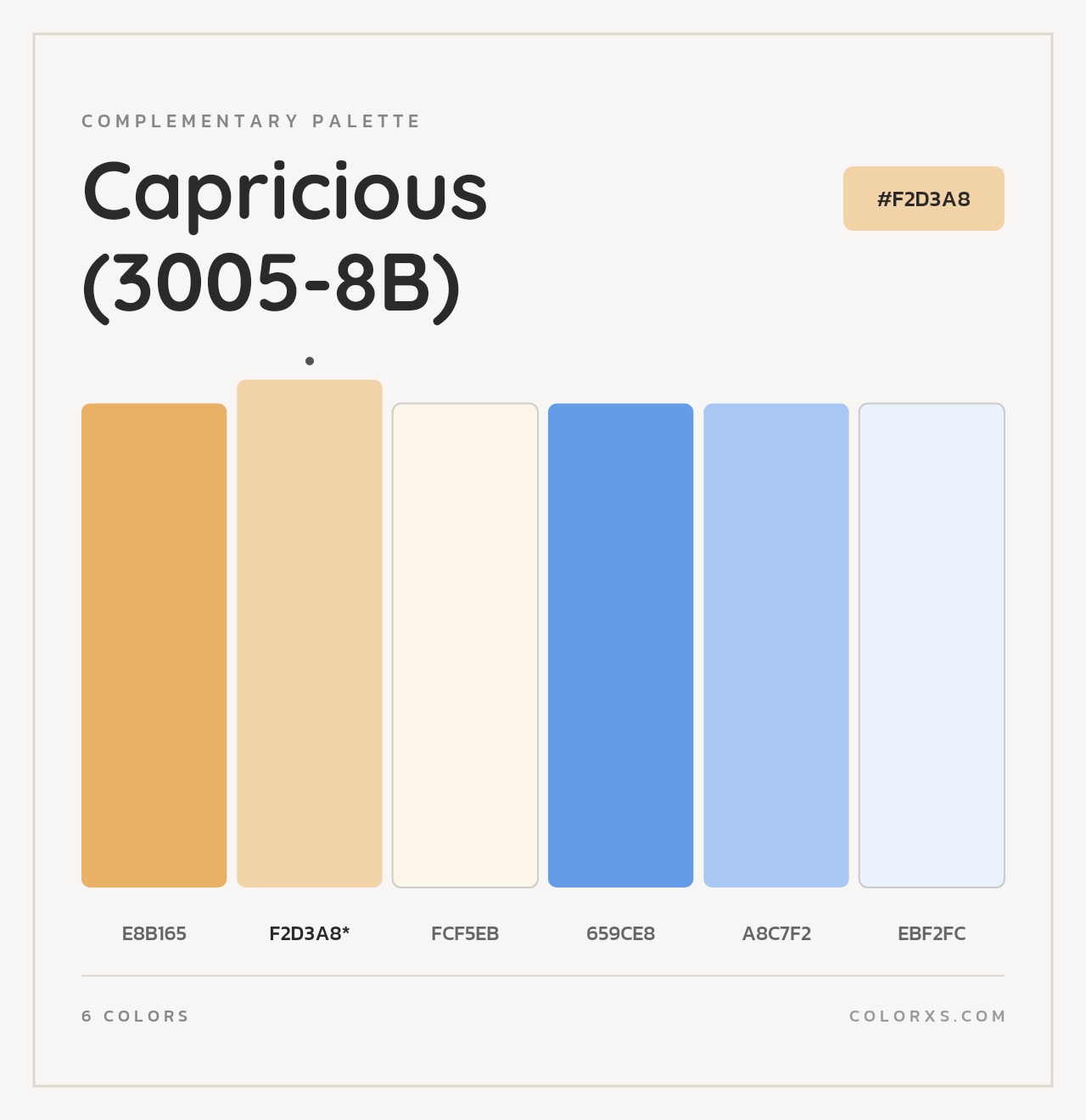 Capricious (3005-8B) - Complementary Color Palette