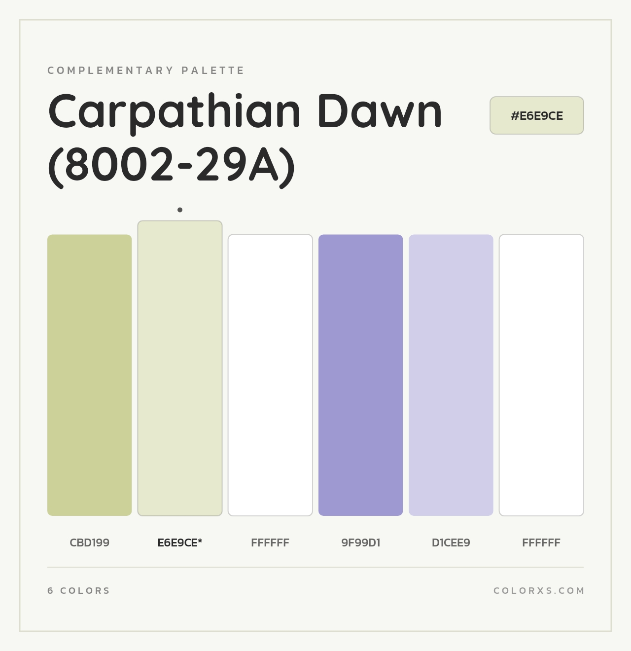 Carpathian Dawn (8002-29A) - Complementary Color Palette