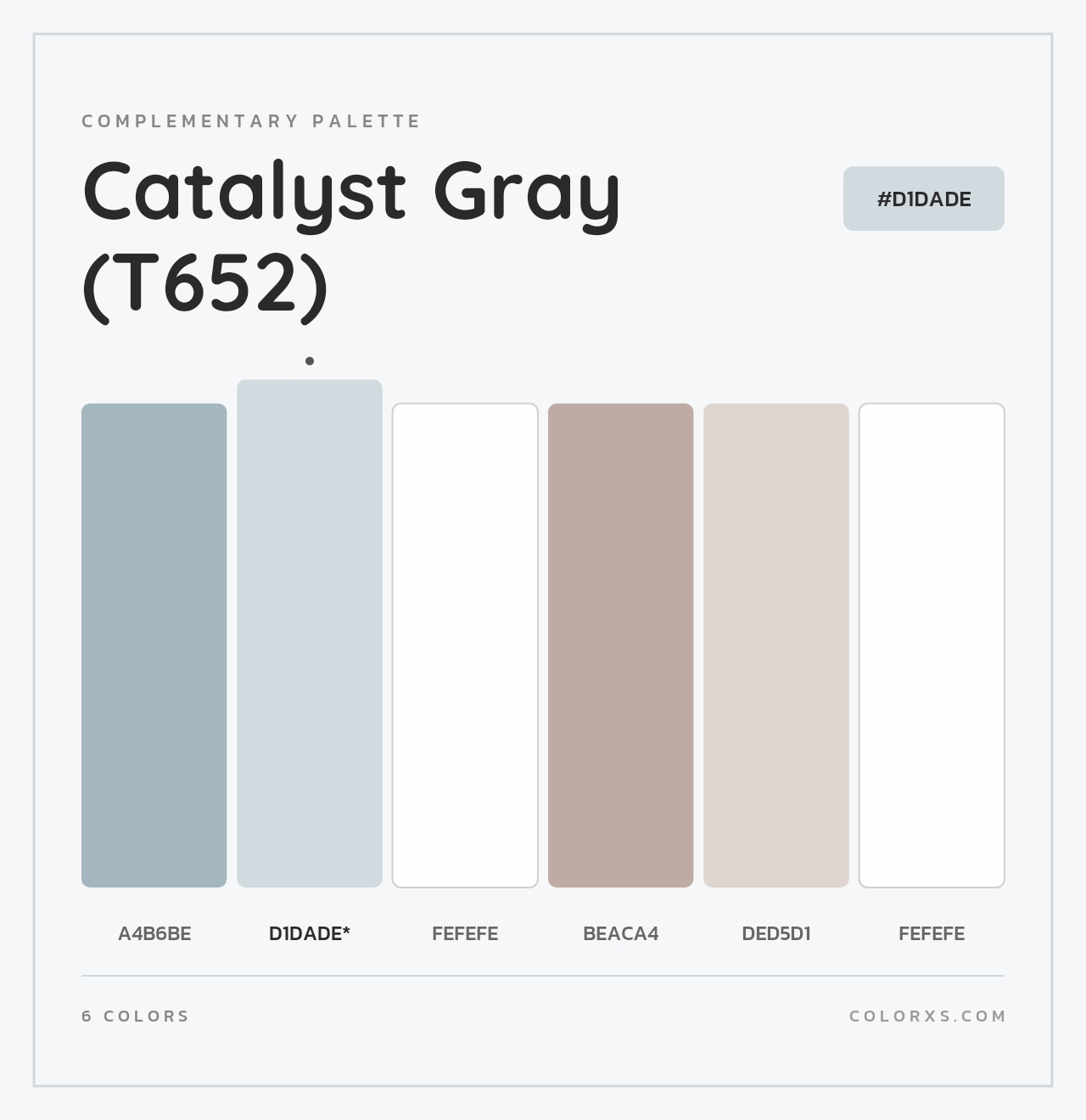 Catalyst Gray (T652) - Complementary Color Palette