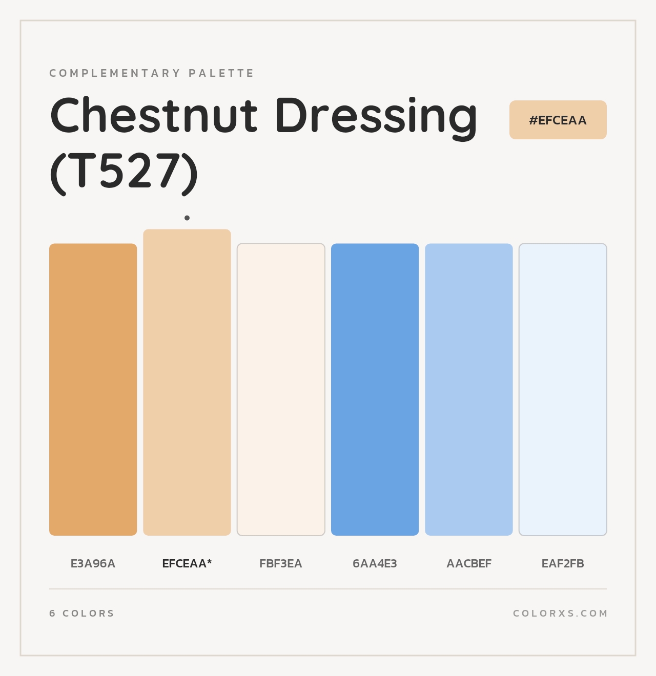 Chestnut Dressing (T527) - Complementary Color Palette