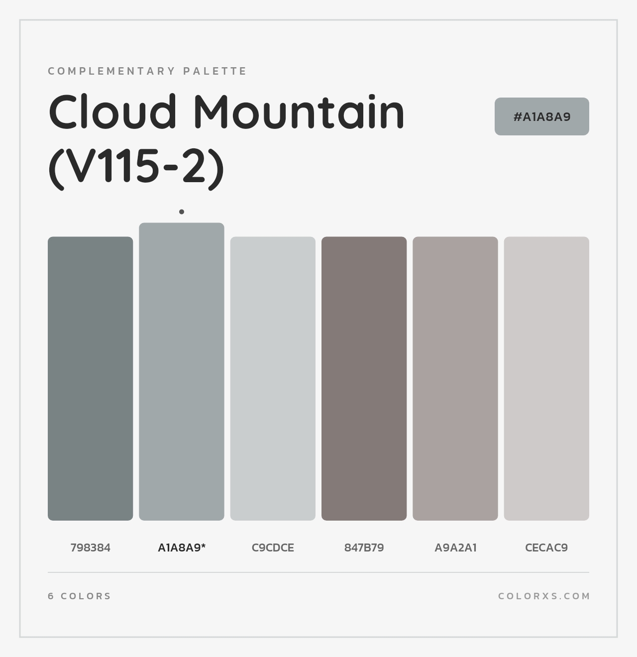 Cloud Mountain (V115-2) - Complementary Color Palette