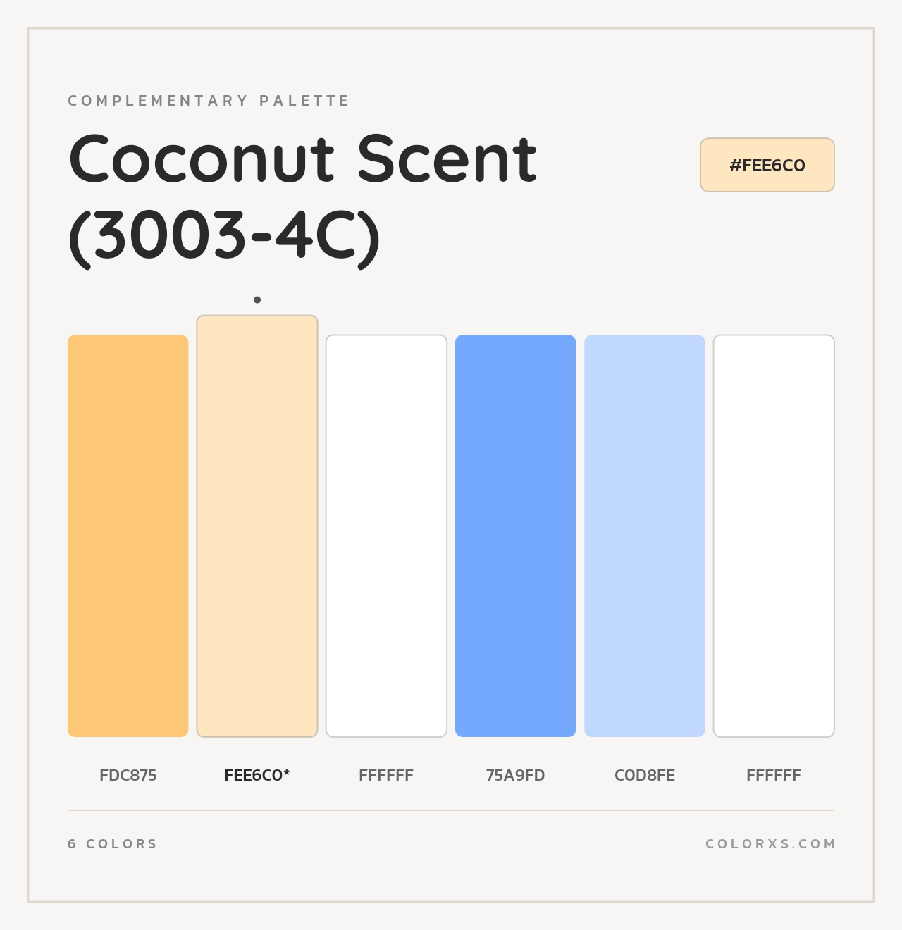 Coconut Scent (3003-4C) - Complementary Color Palette
