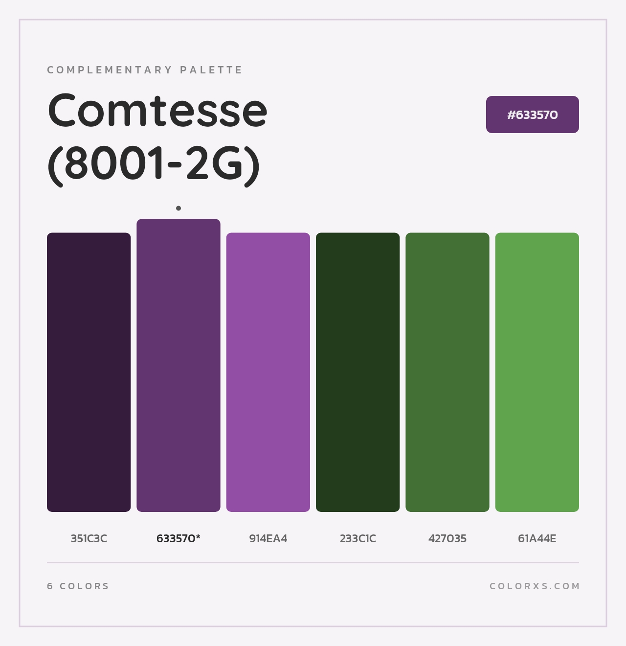 Comtesse (8001-2G) - Complementary Color Palette