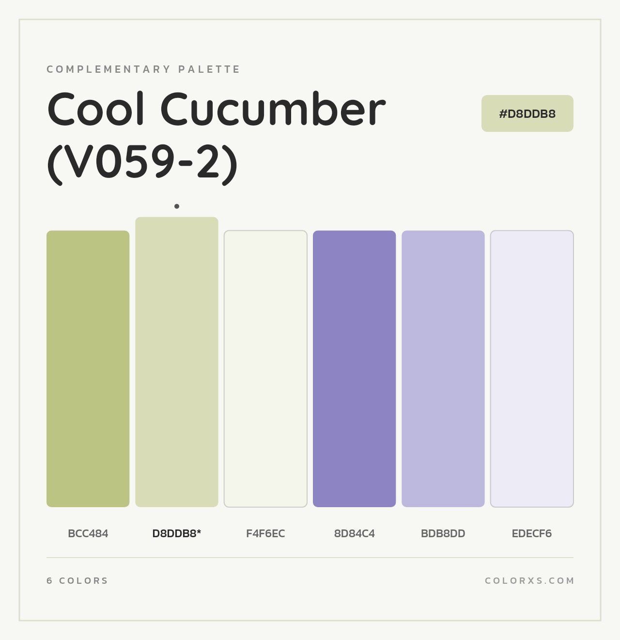 Cool Cucumber (V059-2) - Complementary Color Palette