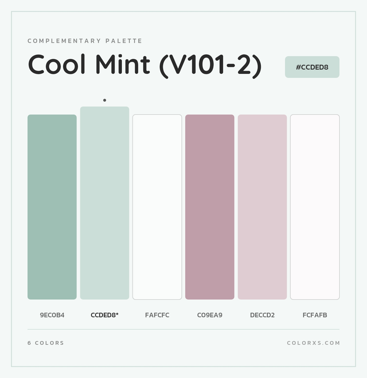 Cool Mint (V101-2) - Complementary Color Palette
