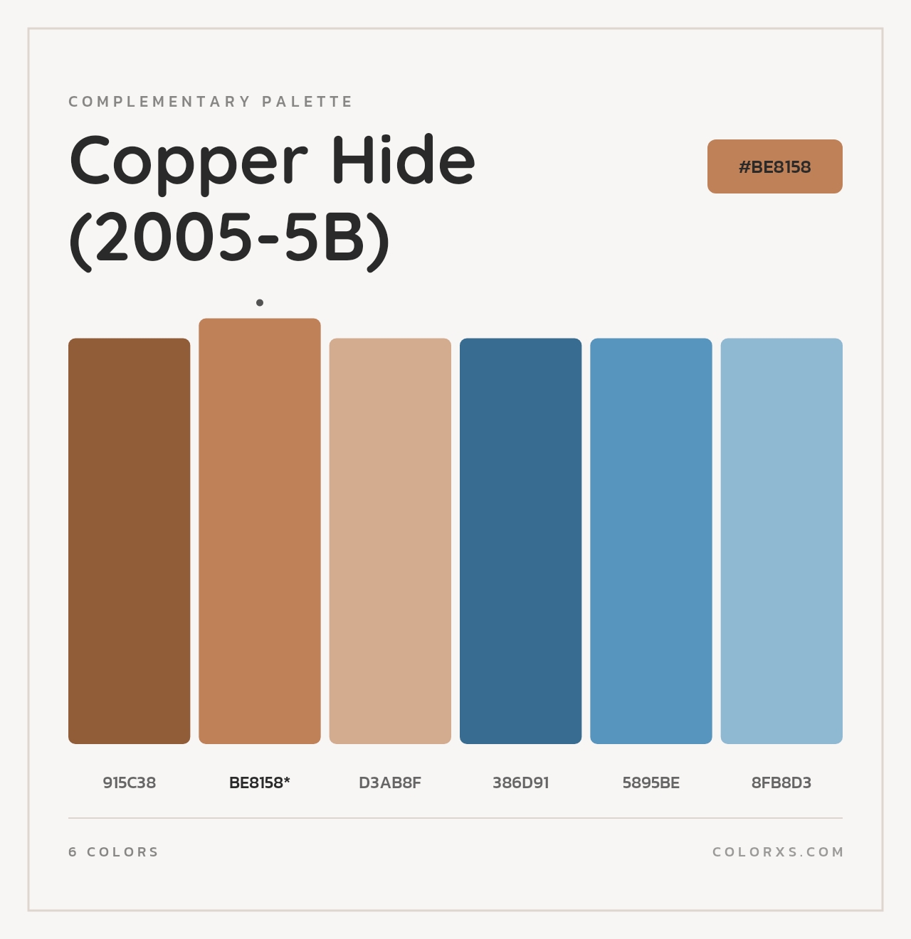 Copper Hide (2005-5B) - Complementary Color Palette