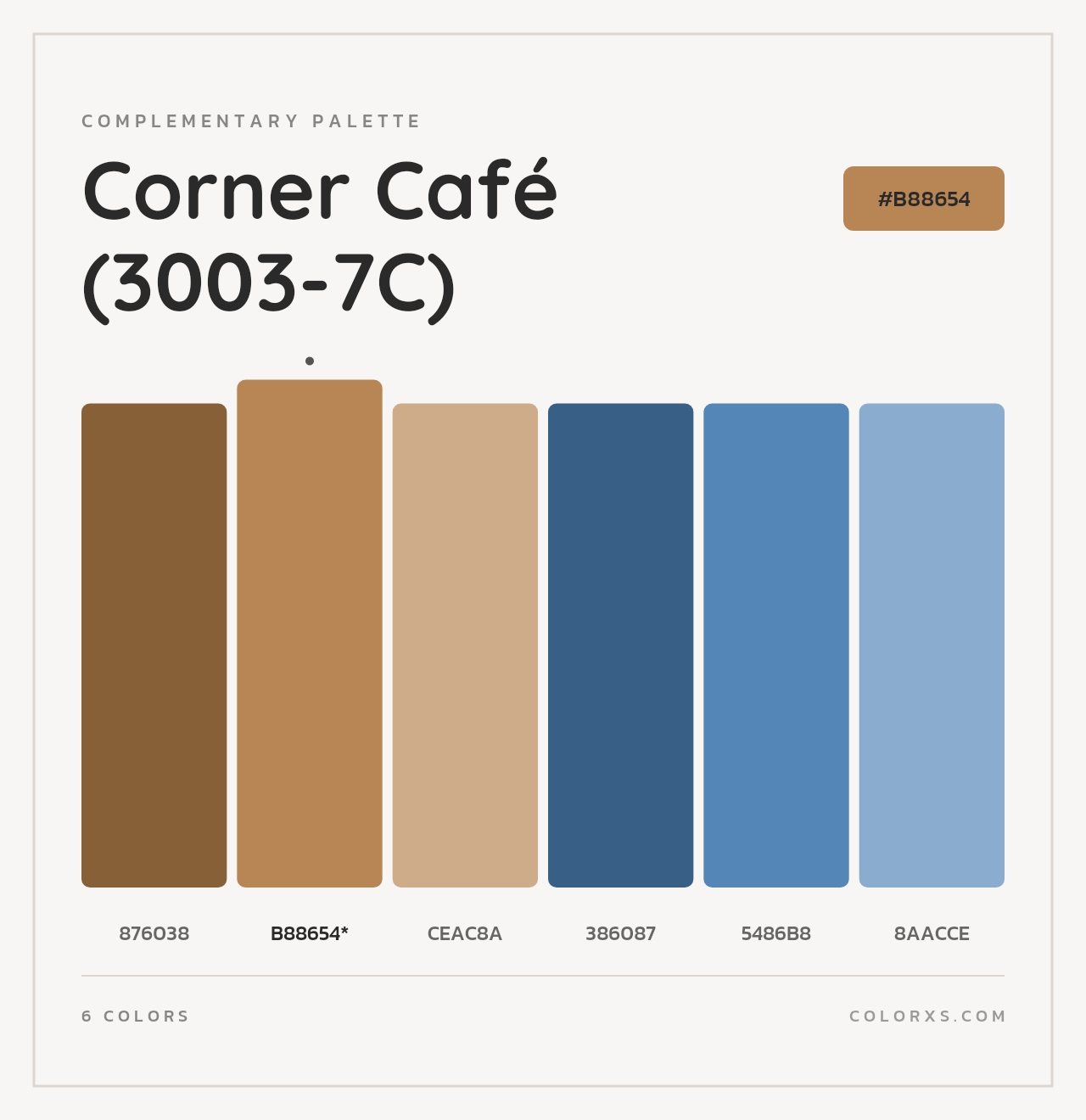 Corner Café (3003-7C) - Complementary Color Palette