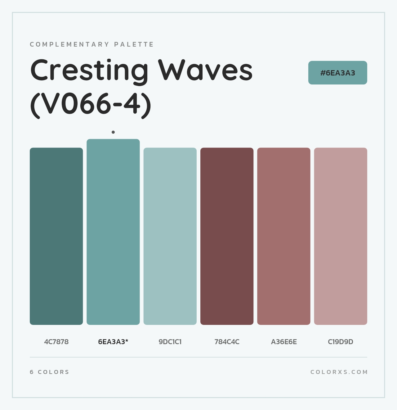 Cresting Waves (V066-4) - Complementary Color Palette
