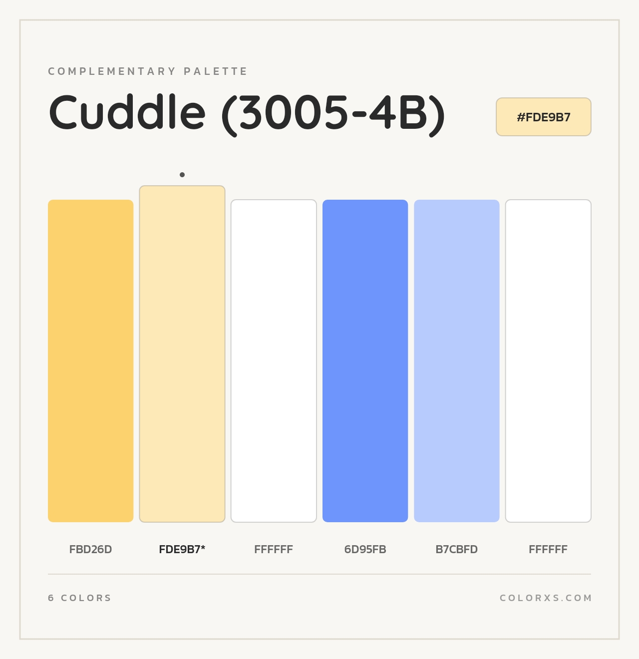 Cuddle (3005-4B) - Complementary Color Palette