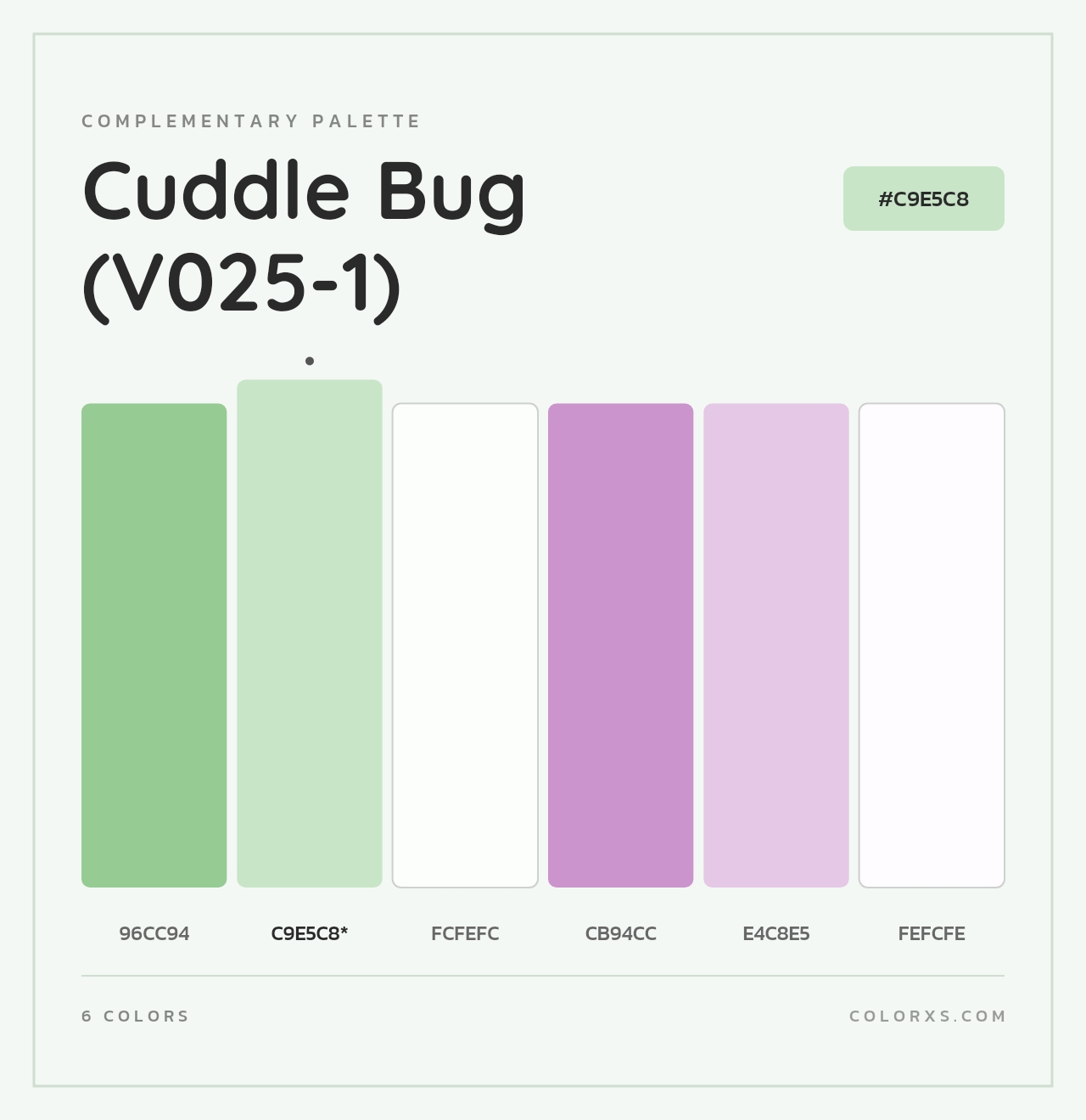 Cuddle Bug (V025-1) - Complementary Color Palette