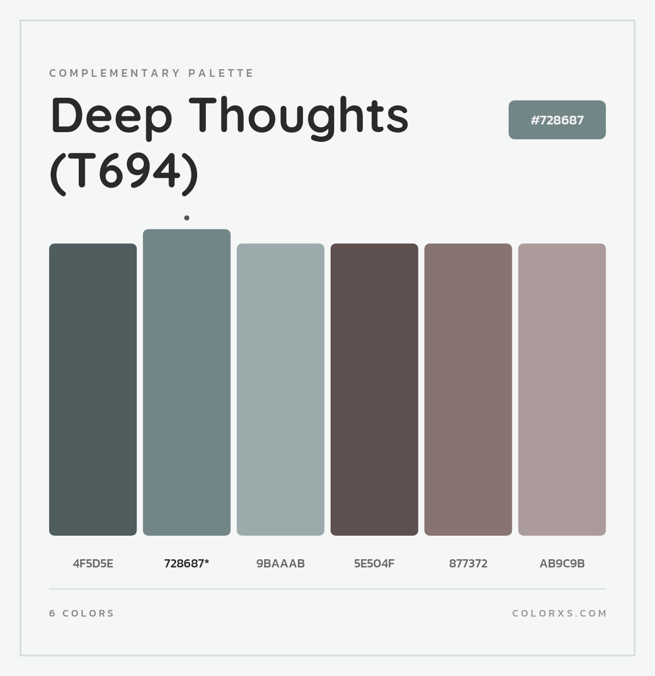 Deep Thoughts (T694) - Complementary Color Palette