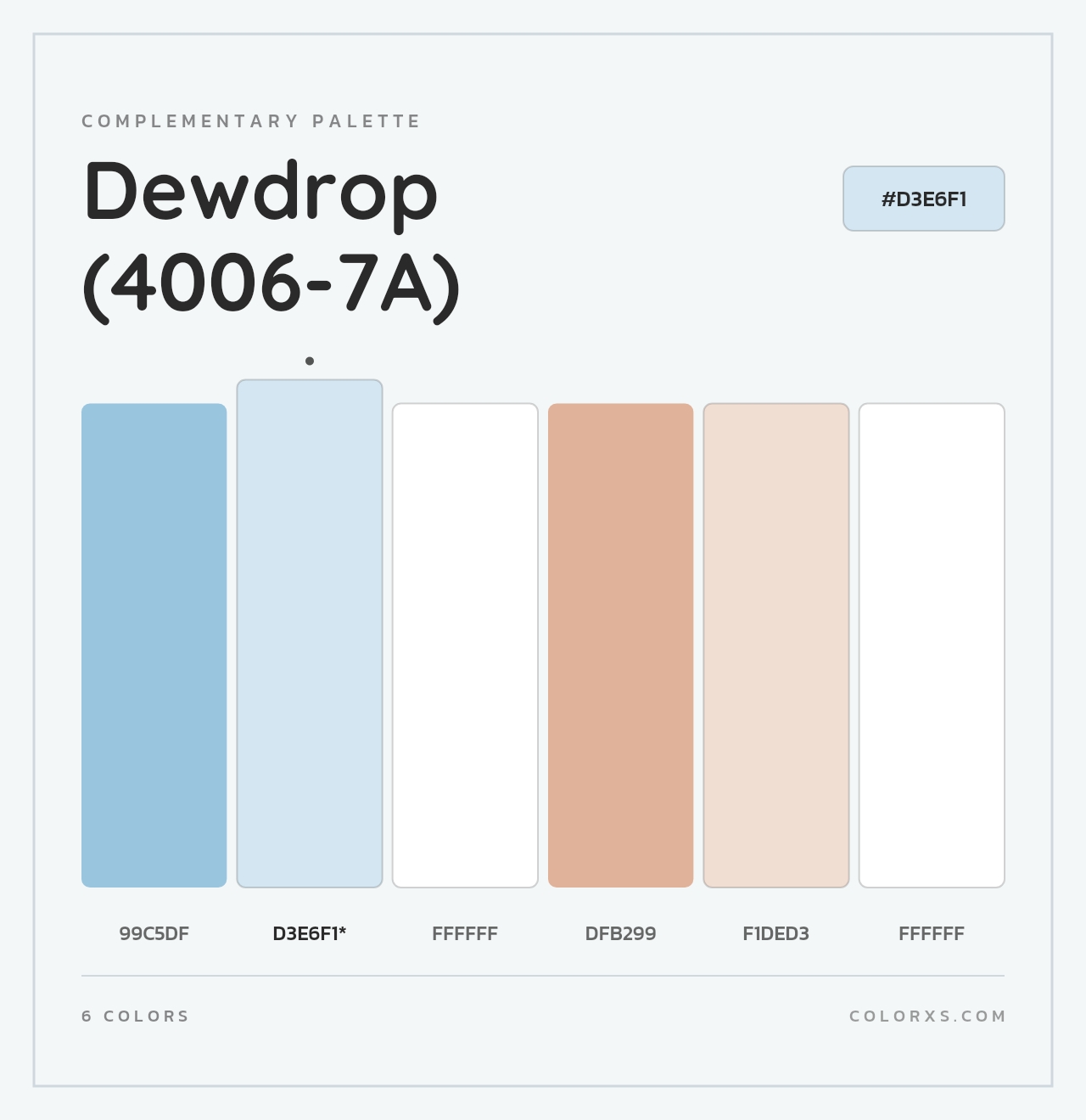 Dewdrop (4006-7A) - Complementary Color Palette