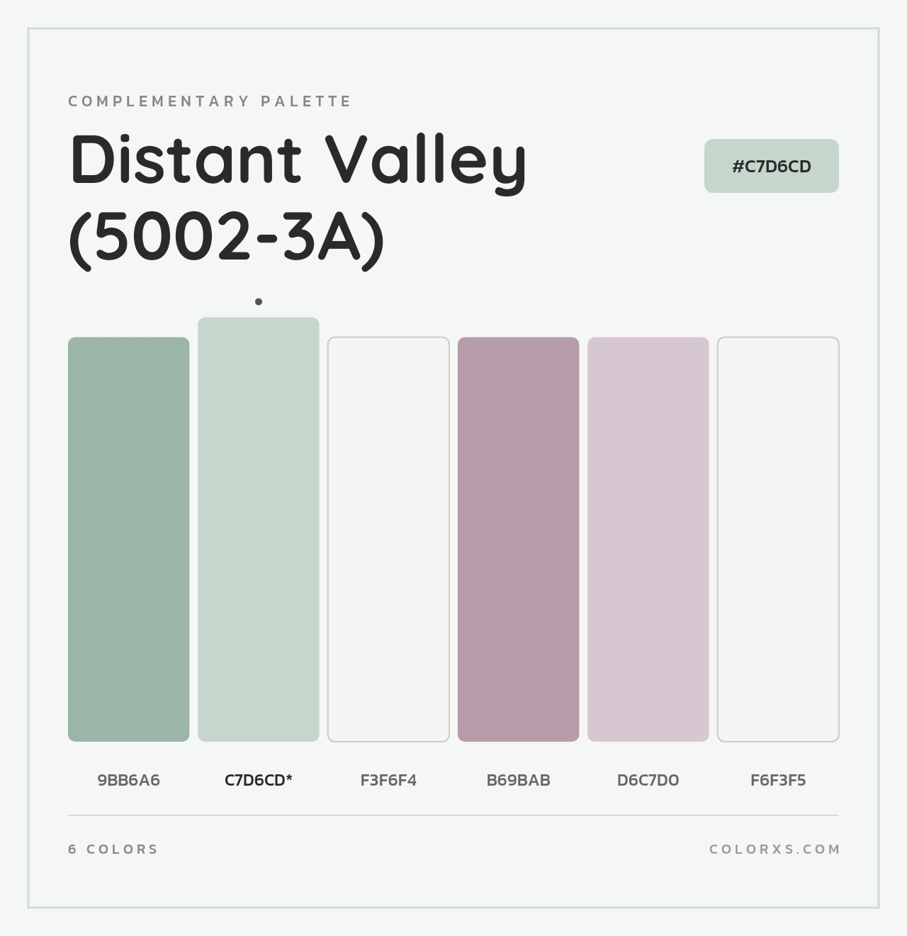 Distant Valley (5002-3A) - Complementary Color Palette