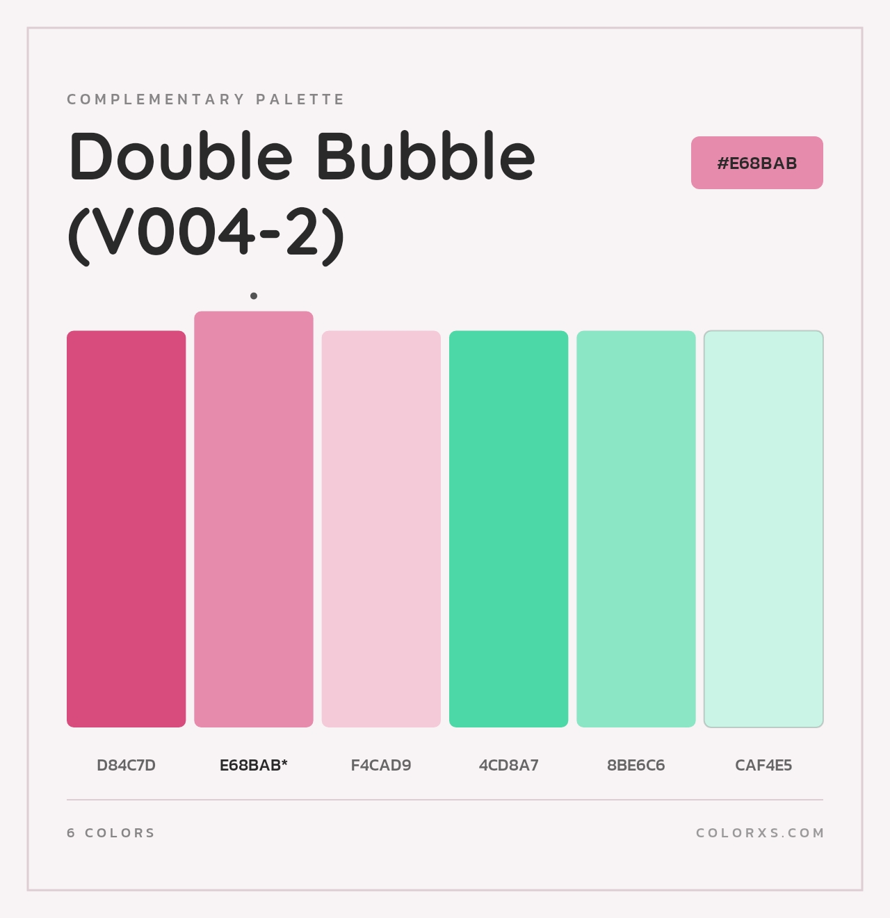 Double Bubble (V004-2) - Complementary Color Palette
