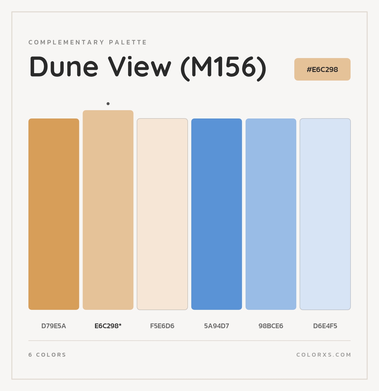 Dune View (M156) - Complementary Color Palette