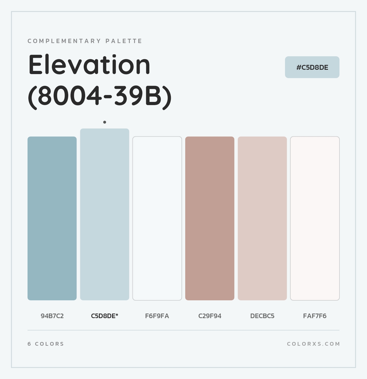 Elevation (8004-39B) - Complementary Color Palette