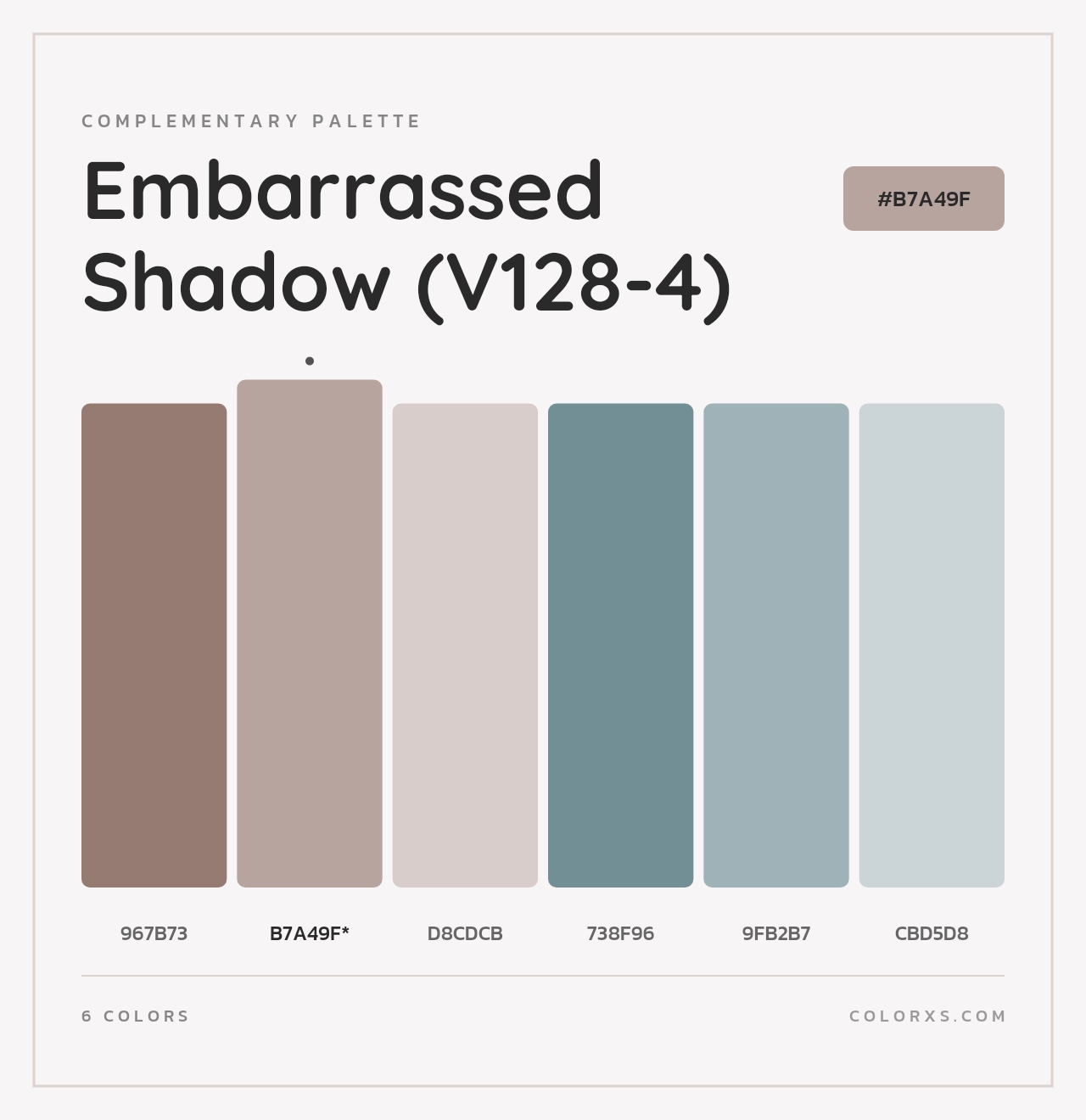 Embarrassed Shadow (V128-4) - Complementary Color Palette