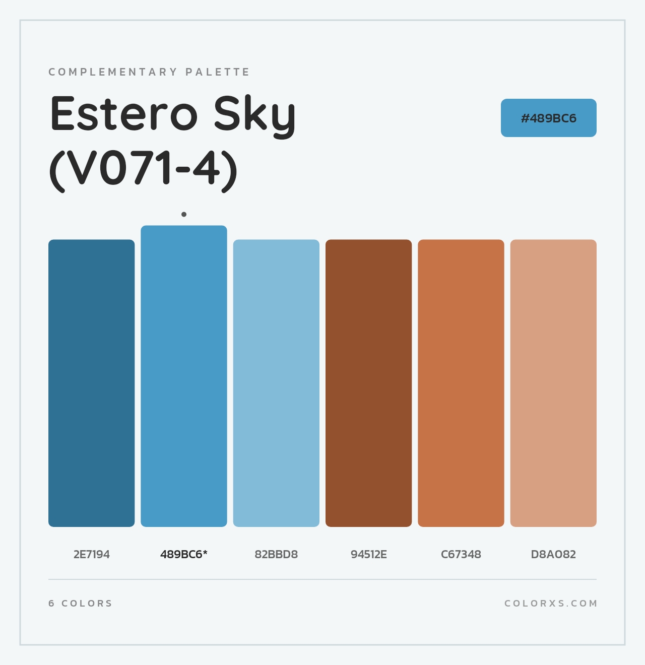 Estero Sky (V071-4) - Complementary Color Palette
