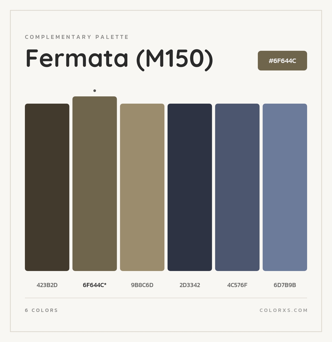 Fermata (M150) - Complementary Color Palette