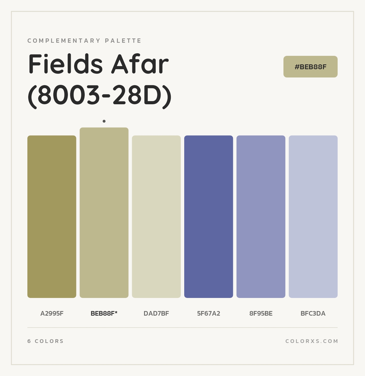 Fields Afar (8003-28D) - Complementary Color Palette