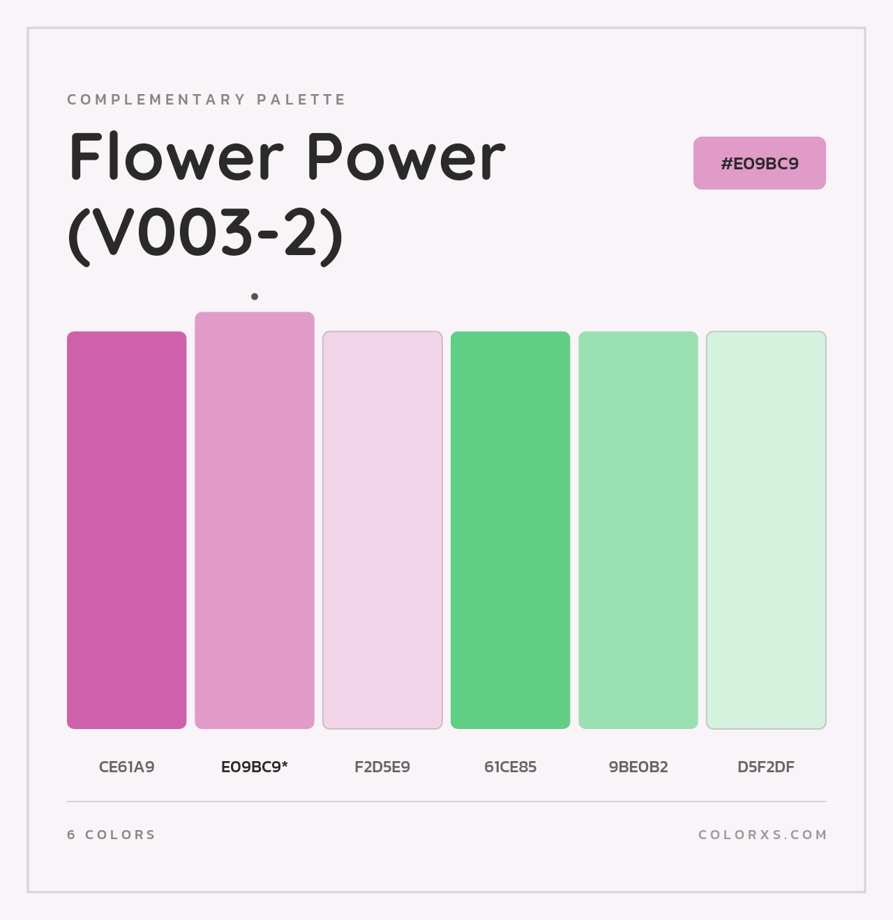 Flower Power (V003-2) - Complementary Color Palette