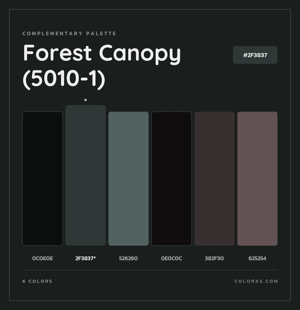 Forest Canopy (5010-1) - Complementary Color Palette