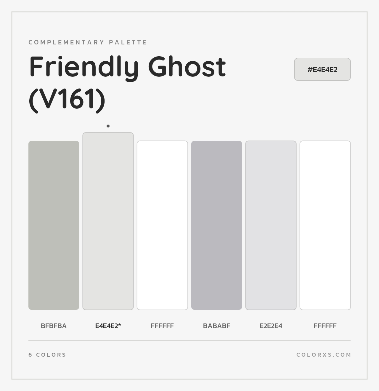 Friendly Ghost (V161) - Complementary Color Palette
