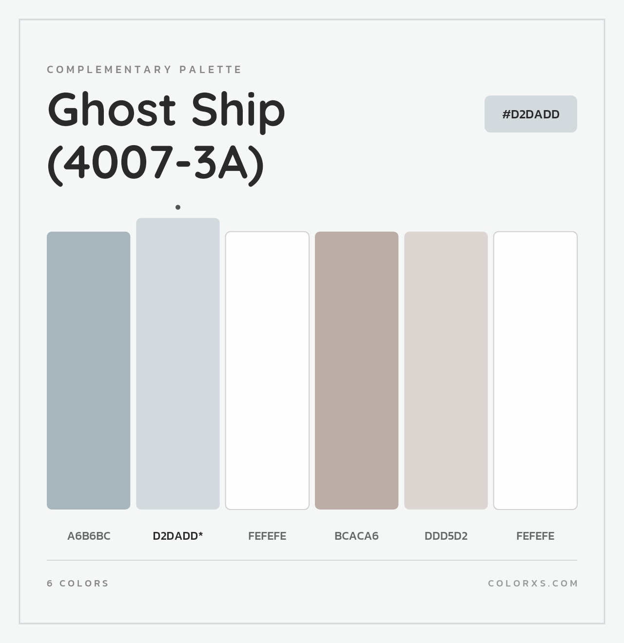 Ghost Ship (4007-3A) - Complementary Color Palette