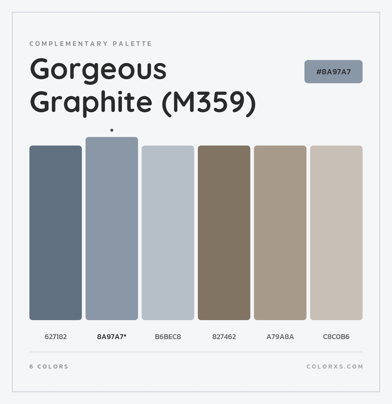 Gorgeous Graphite (M359) - Complementary Color Palette