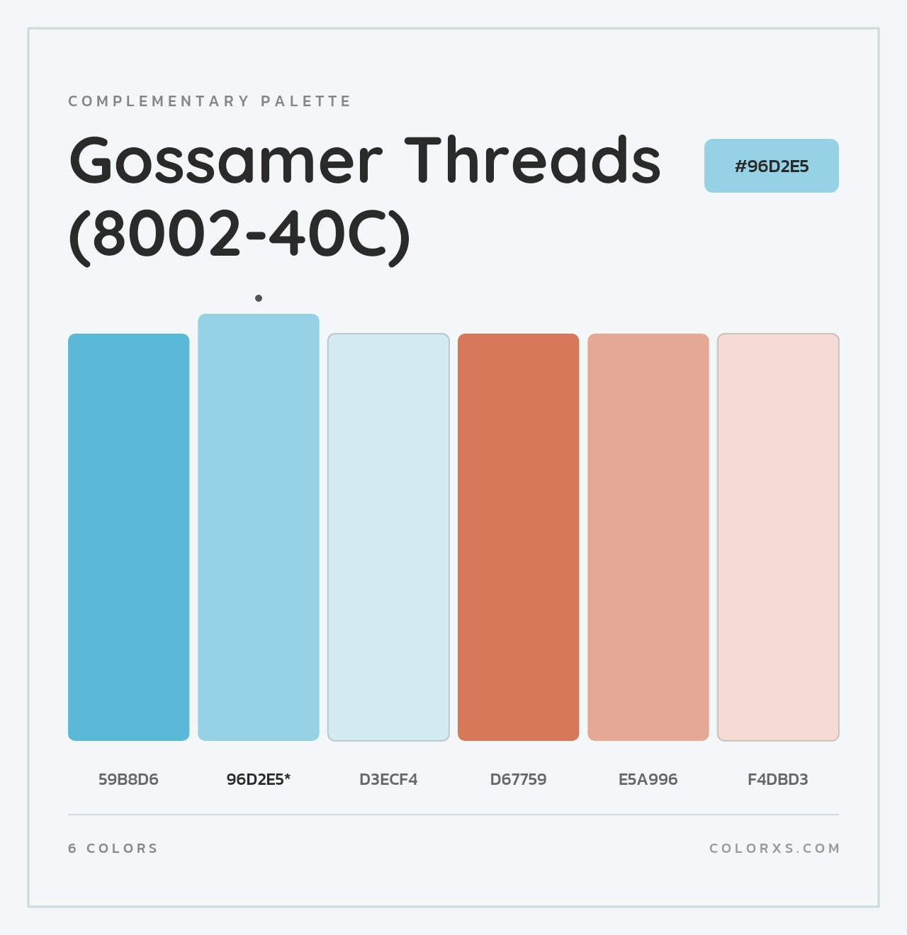 Gossamer Threads (8002-40C) - Complementary Color Palette