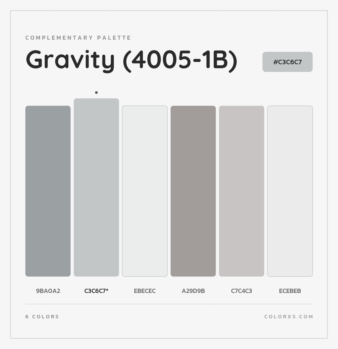 Gravity (4005-1B) - Complementary Color Palette