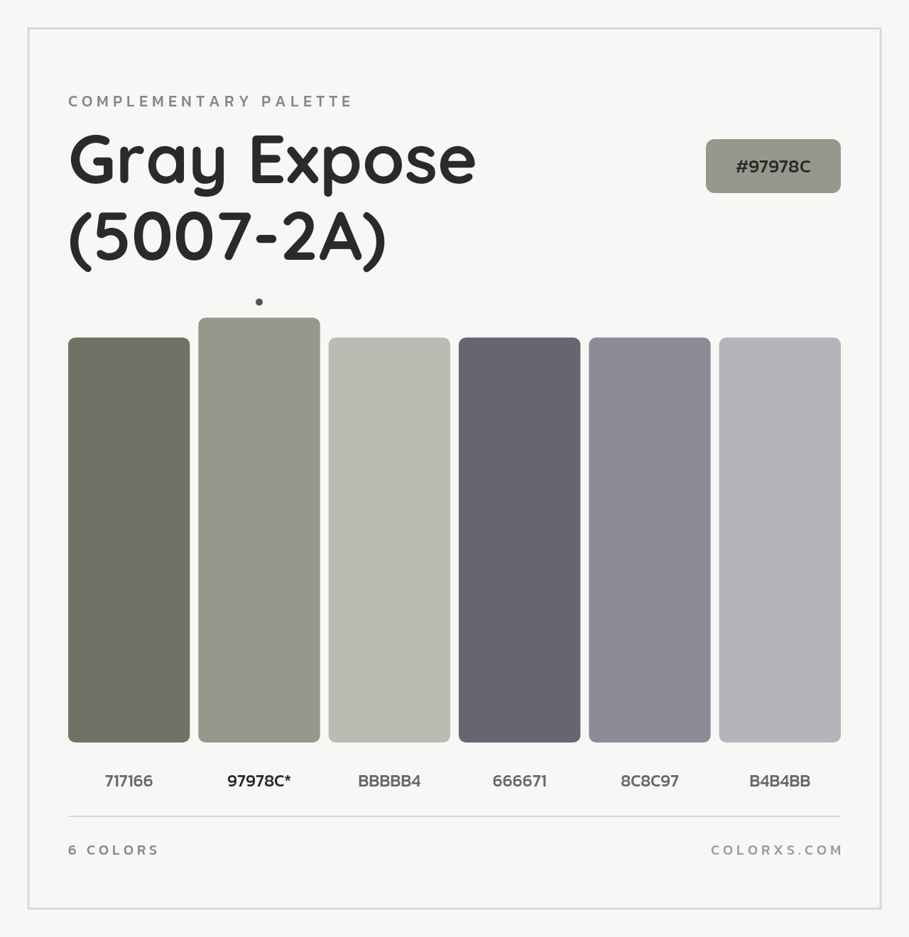 Gray Expose (5007-2A) - Complementary Color Palette