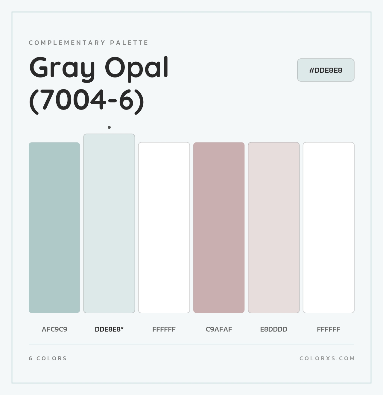 Gray Opal (7004-6) - Complementary Color Palette