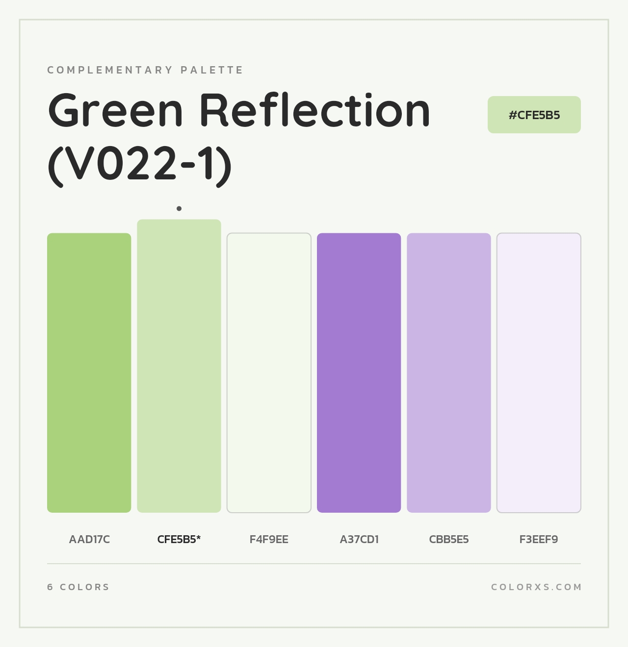 Green Reflection (V022-1) - Complementary Color Palette