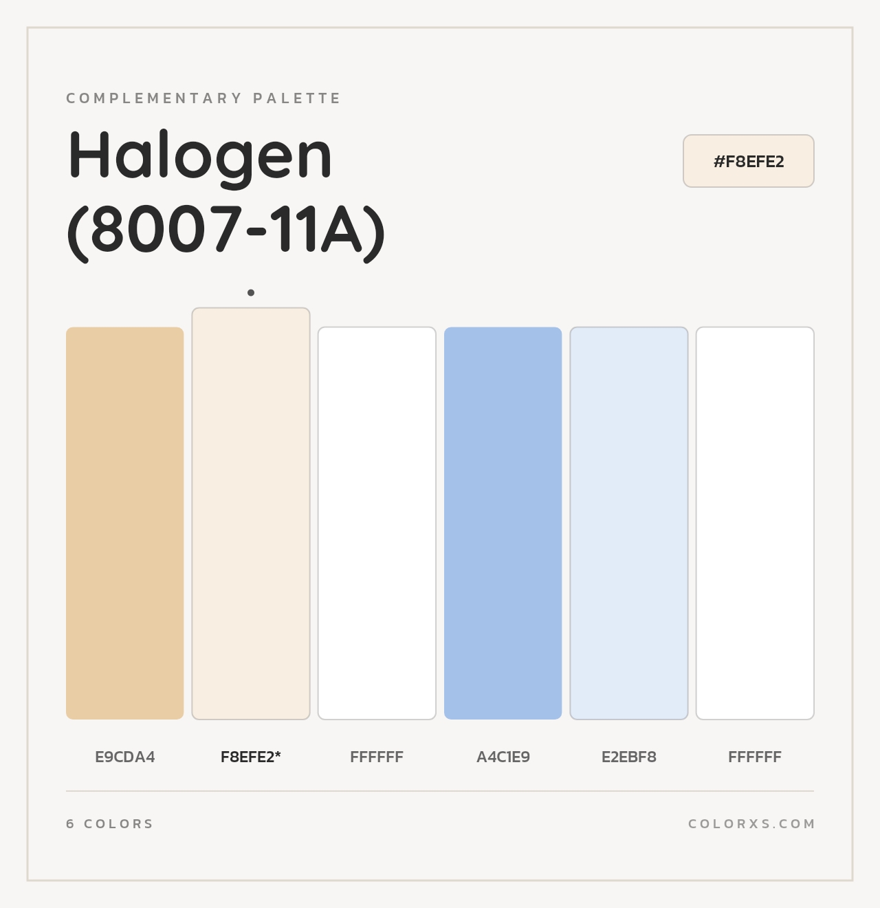 Halogen (8007-11A) - Complementary Color Palette