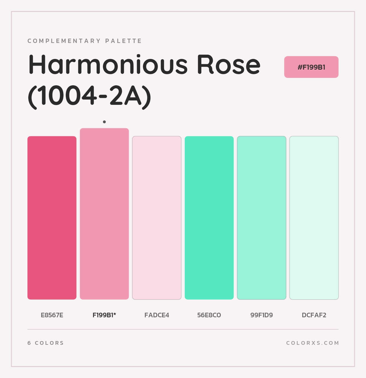 Harmonious Rose (1004-2A) - Complementary Color Palette