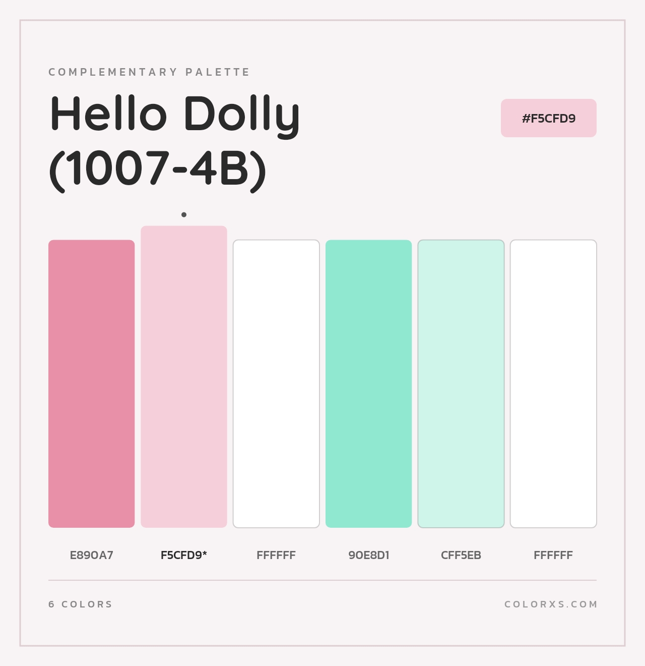 Hello Dolly (1007-4B) - Complementary Color Palette
