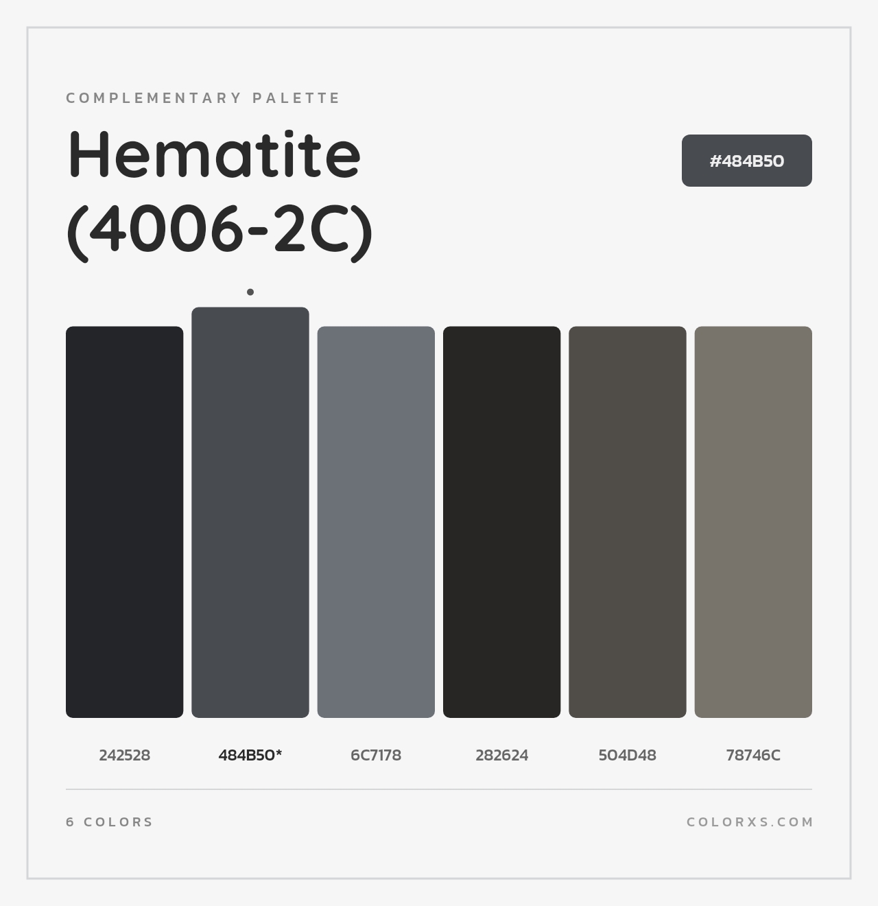 Hematite (4006-2C) - Complementary Color Palette