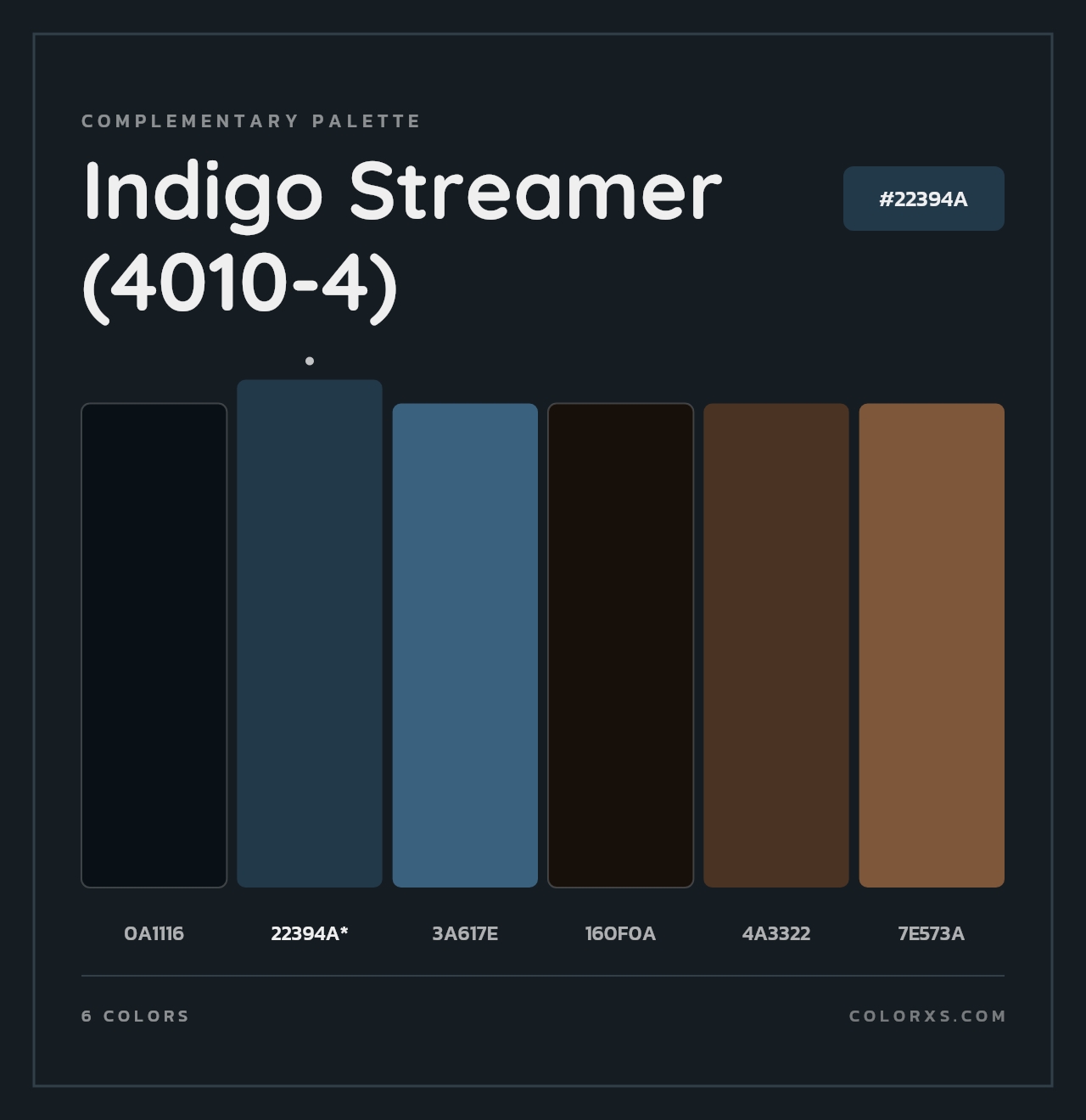 Indigo Streamer (4010-4) - Complementary Color Palette