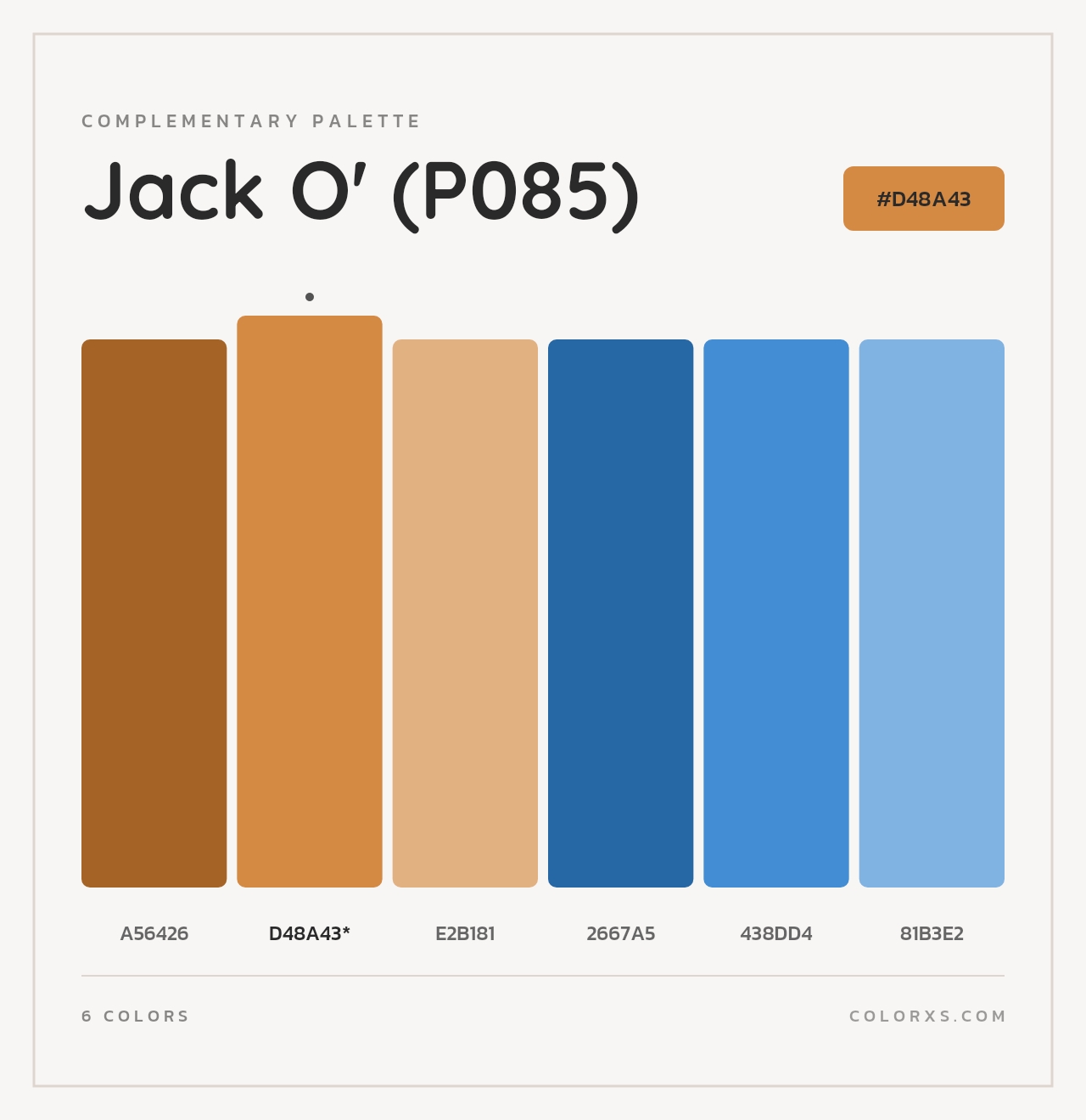 Jack O' (P085) - Complementary Color Palette