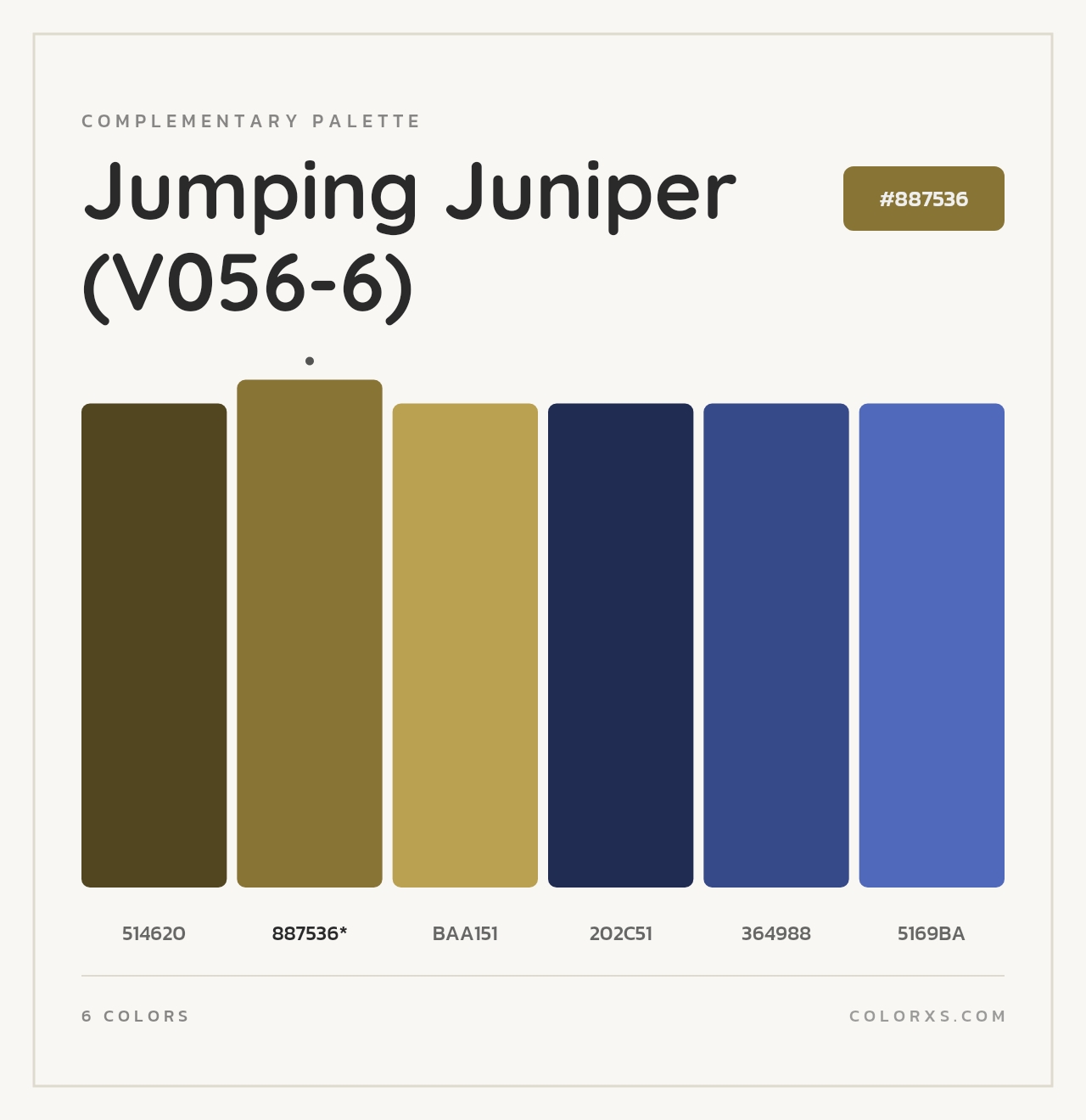 Jumping Juniper (V056-6) - Complementary Color Palette