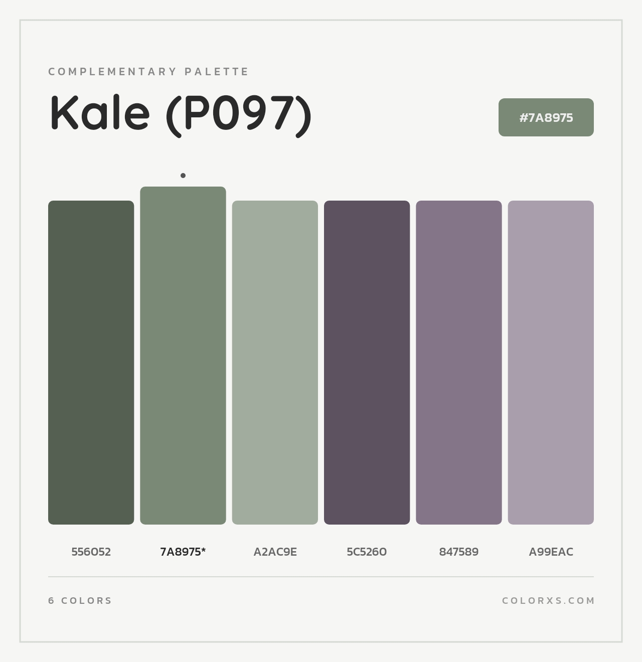 Kale (P097) - Complementary Color Palette