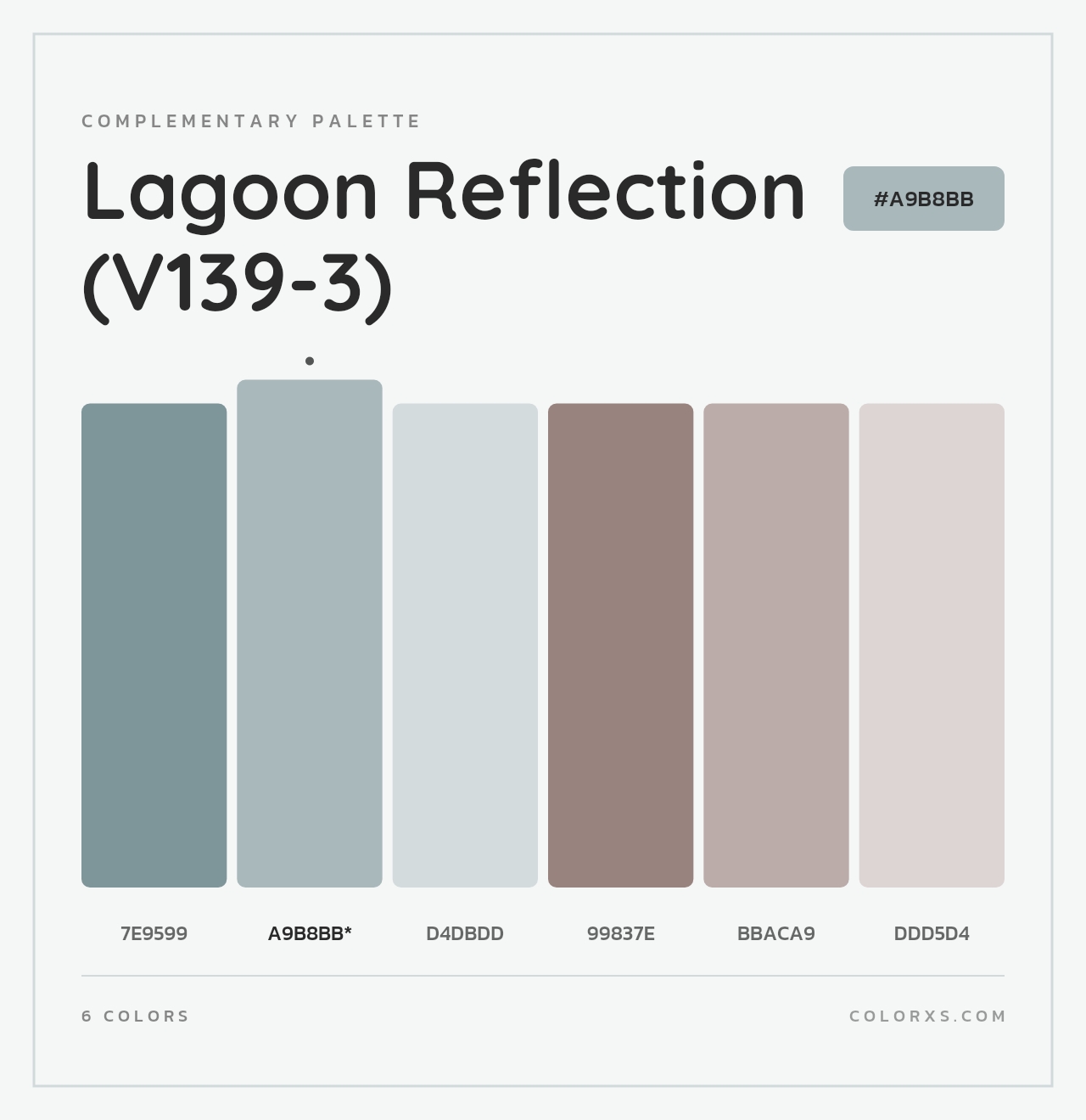Lagoon Reflection (V139-3) - Complementary Color Palette