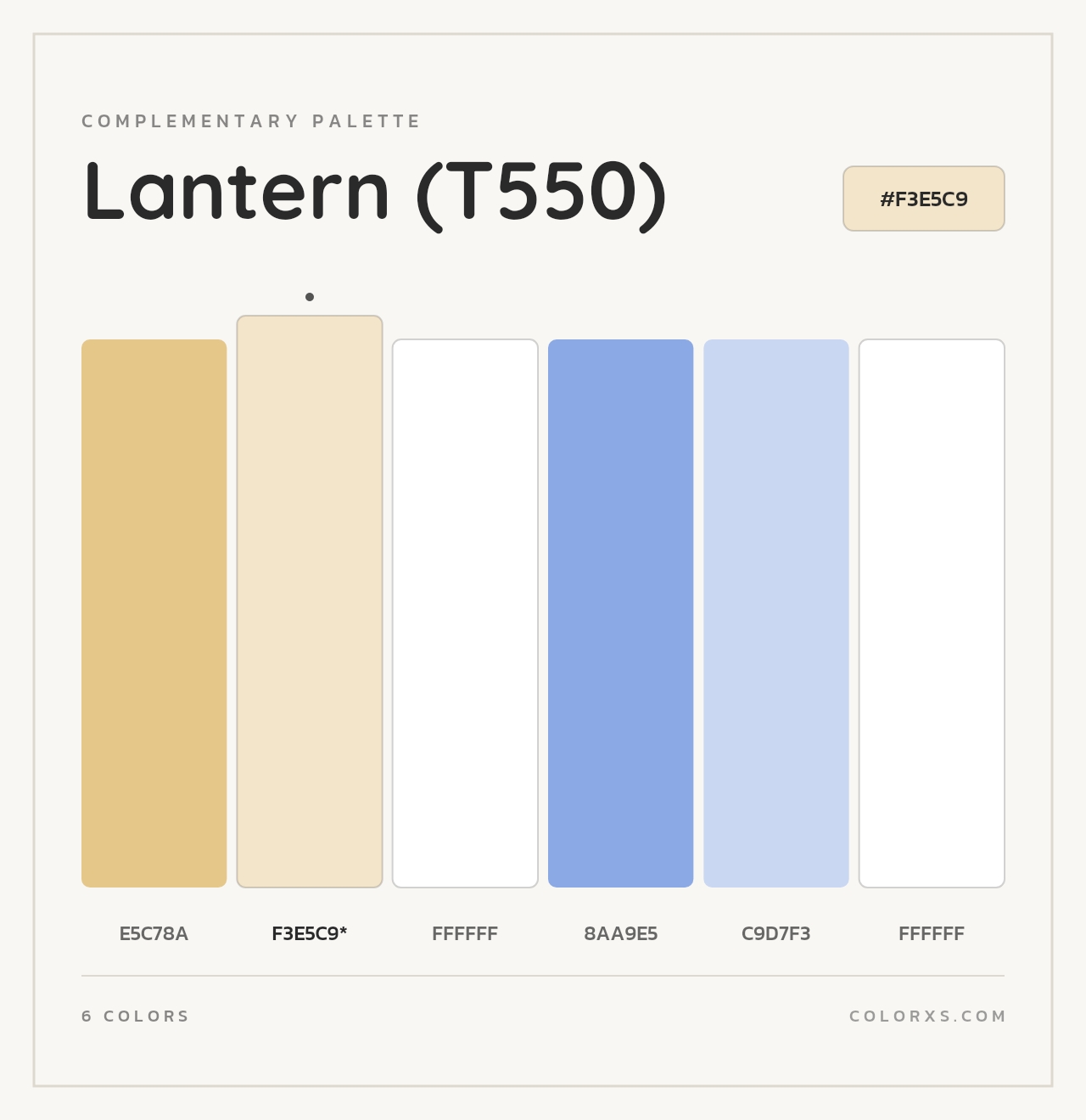 Lantern (T550) - Complementary Color Palette