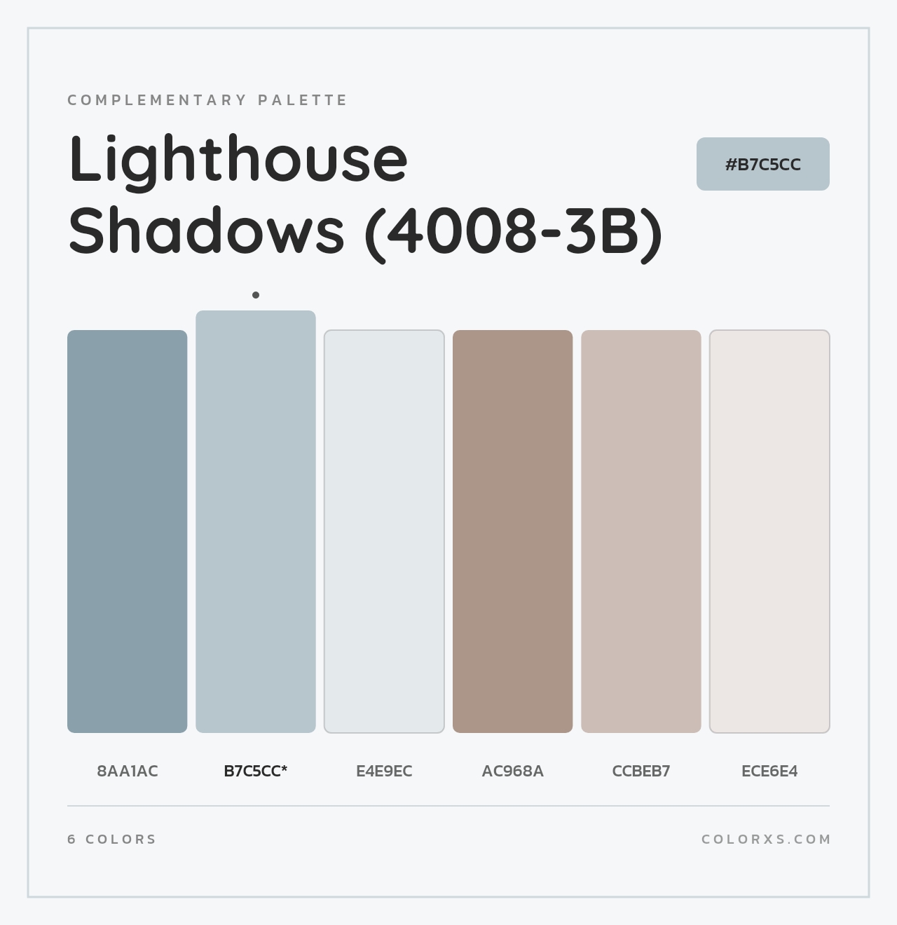 Lighthouse Shadows (4008-3B) - Complementary Color Palette