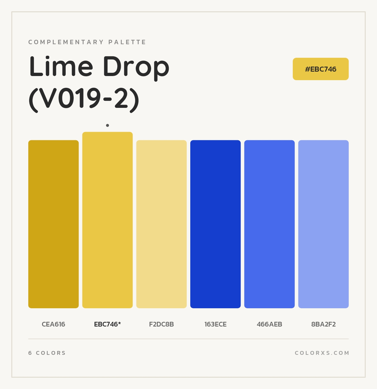 Lime Drop (V019-2) - Complementary Color Palette