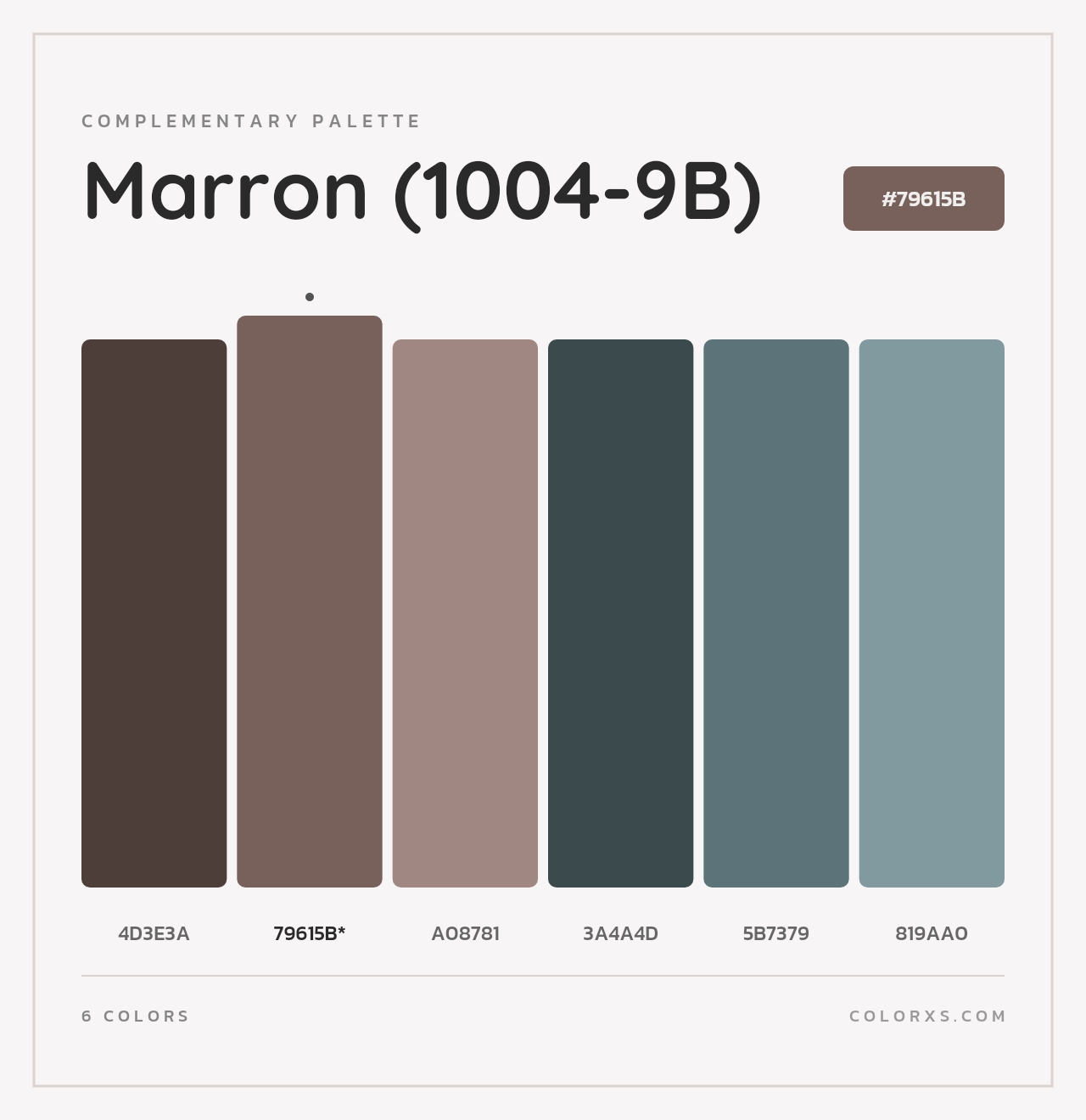 Marron (1004-9B) - Complementary Color Palette